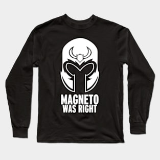 White Magneto Helmet Long Sleeve T-Shirt